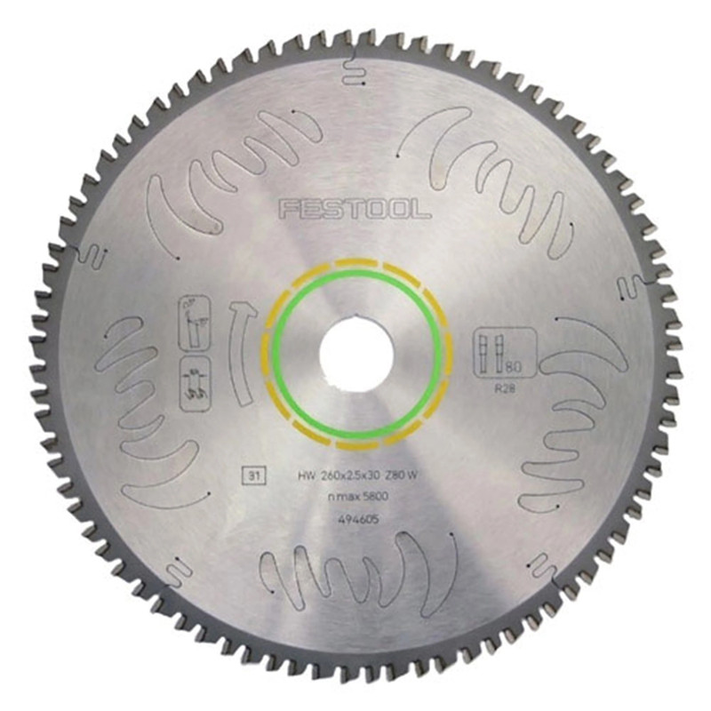 Circular Saw Blade 10" x 80 Tooth Fine Tooth ATB